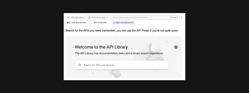 Enable your first APIs step2